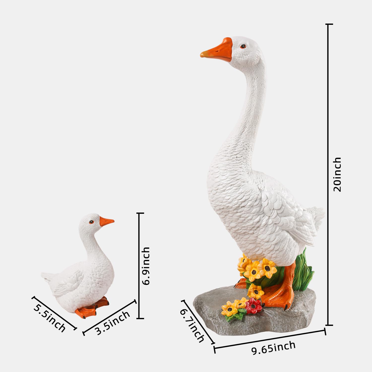 Newinhome resin goose garden ornament for outdoor spaces