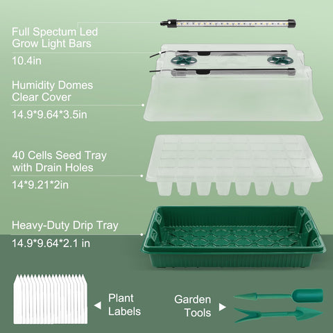 NEWKITS 80-cell seed starter trays setup shows high-capacity seedling start.