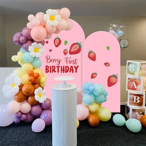 Newleafly berry first birthday decal sign waterproof peel-and-stick for arch decor