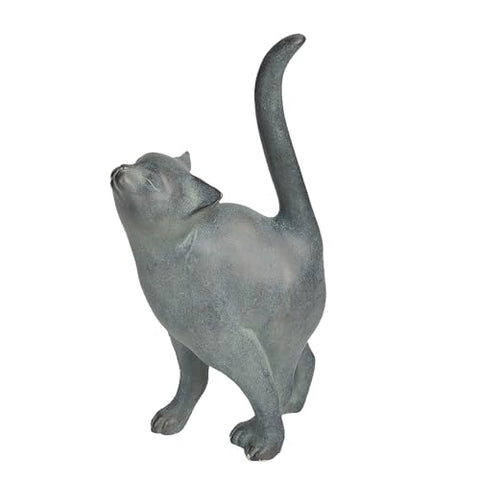 Newman House Studio antique bronze cat sculpture for rustic appeal