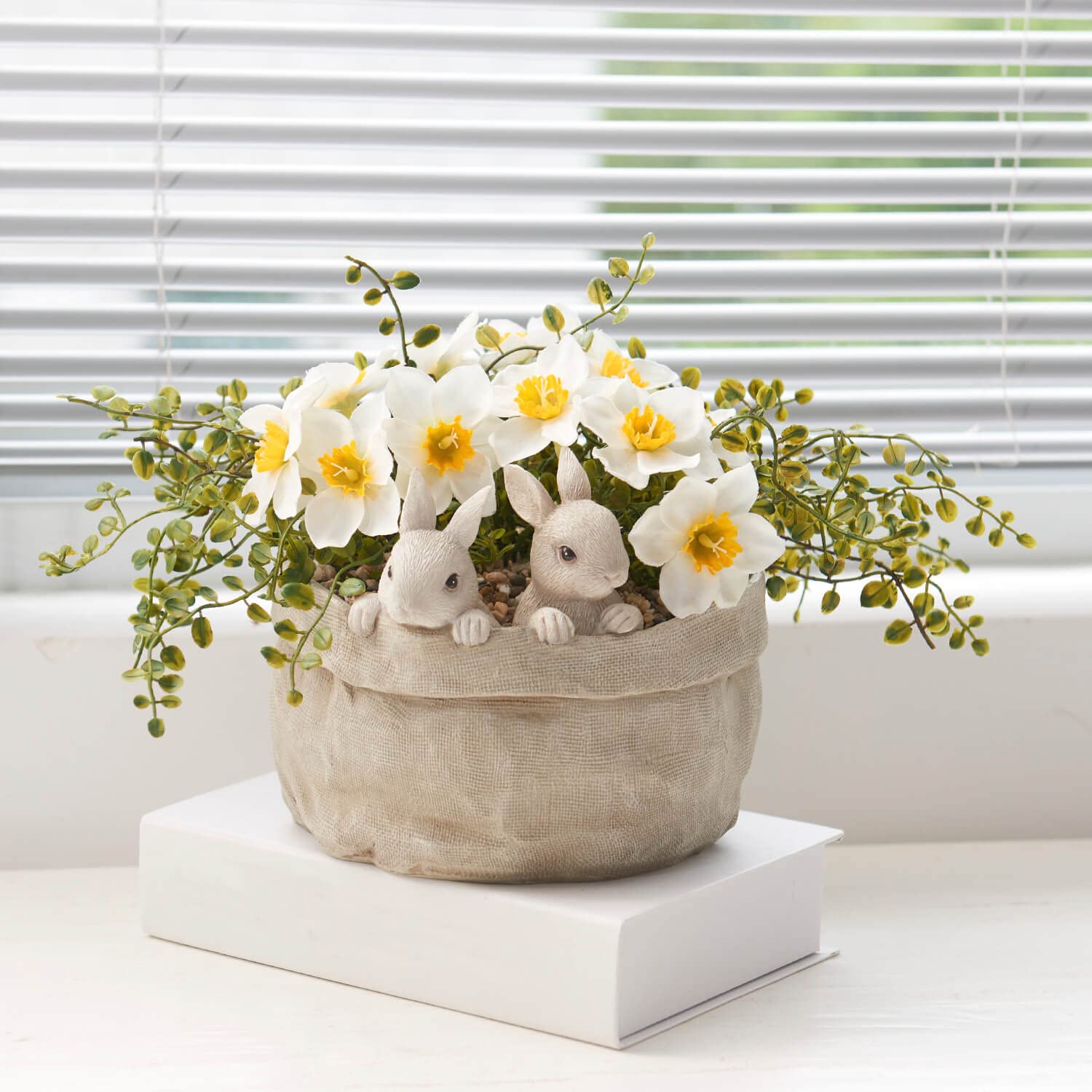 Newman House Studio gift-ready bunny pot suitable for Easter or housewarming gifts.