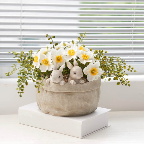 Newman House Studio gift-ready bunny pot suitable for Easter or housewarming gifts.
