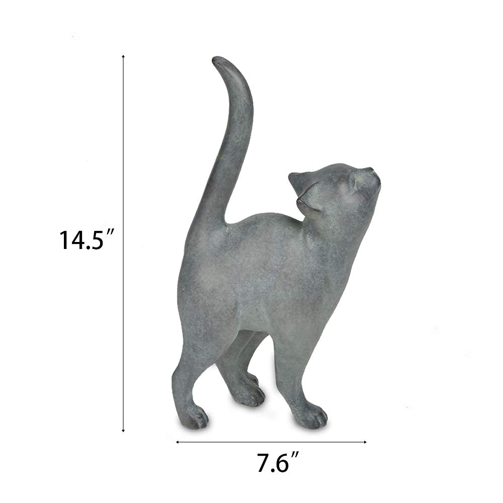 Newman House Studio hand-painted cat statue with artisan detail