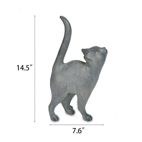 Newman House Studio hand-painted cat statue with artisan detail