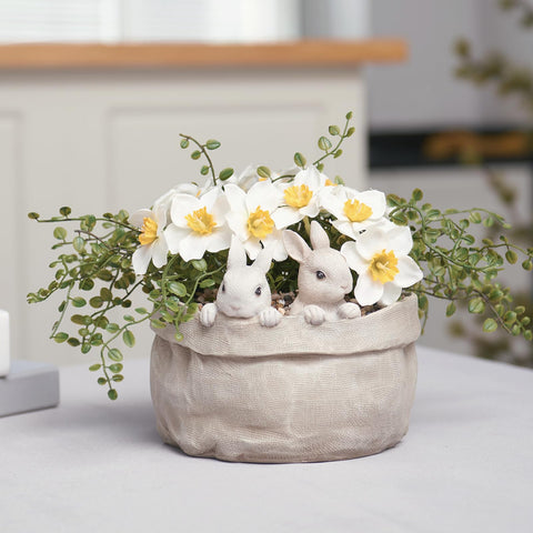 Newman House Studio indoor-outdoor decor enhances farmhouse style on shelves or patios.