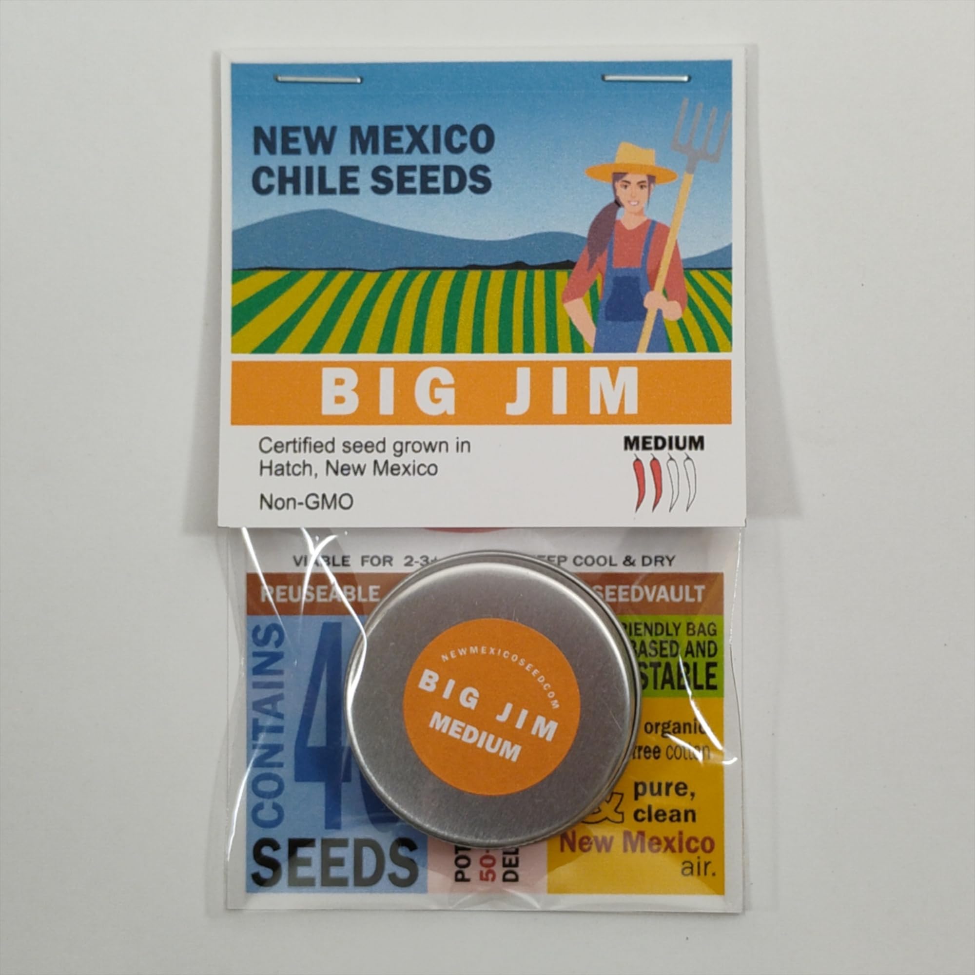 NewMexicoSeed Big Jim seed packet ready for planting and planning garden layout