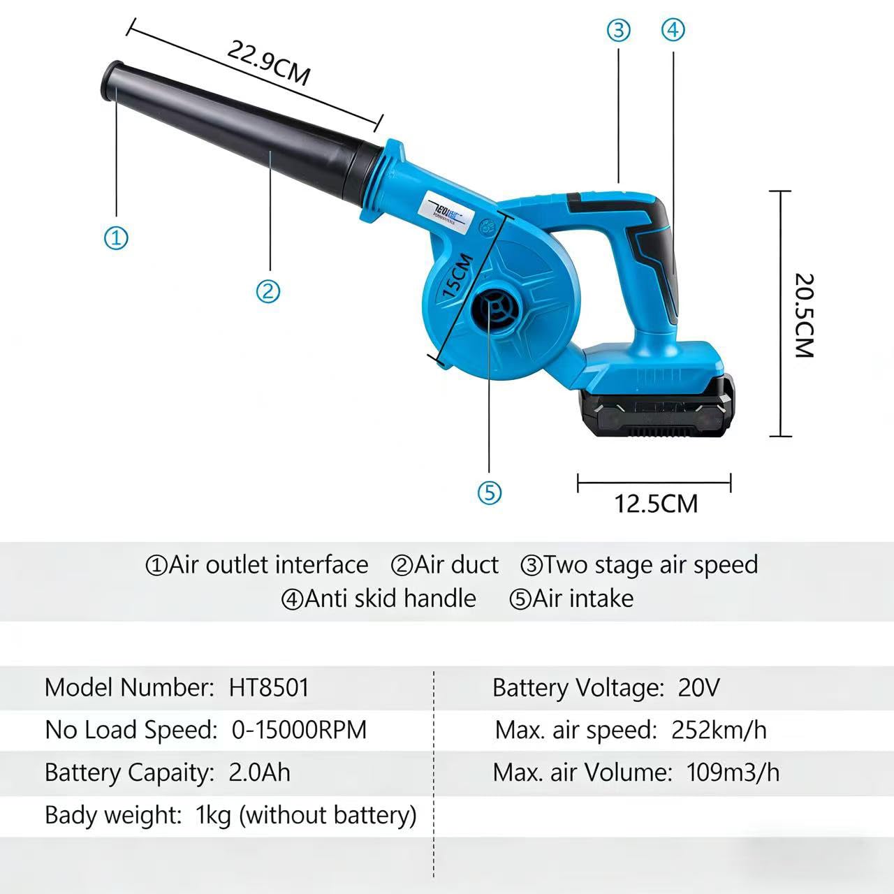 Battery and charger included for immediate setup