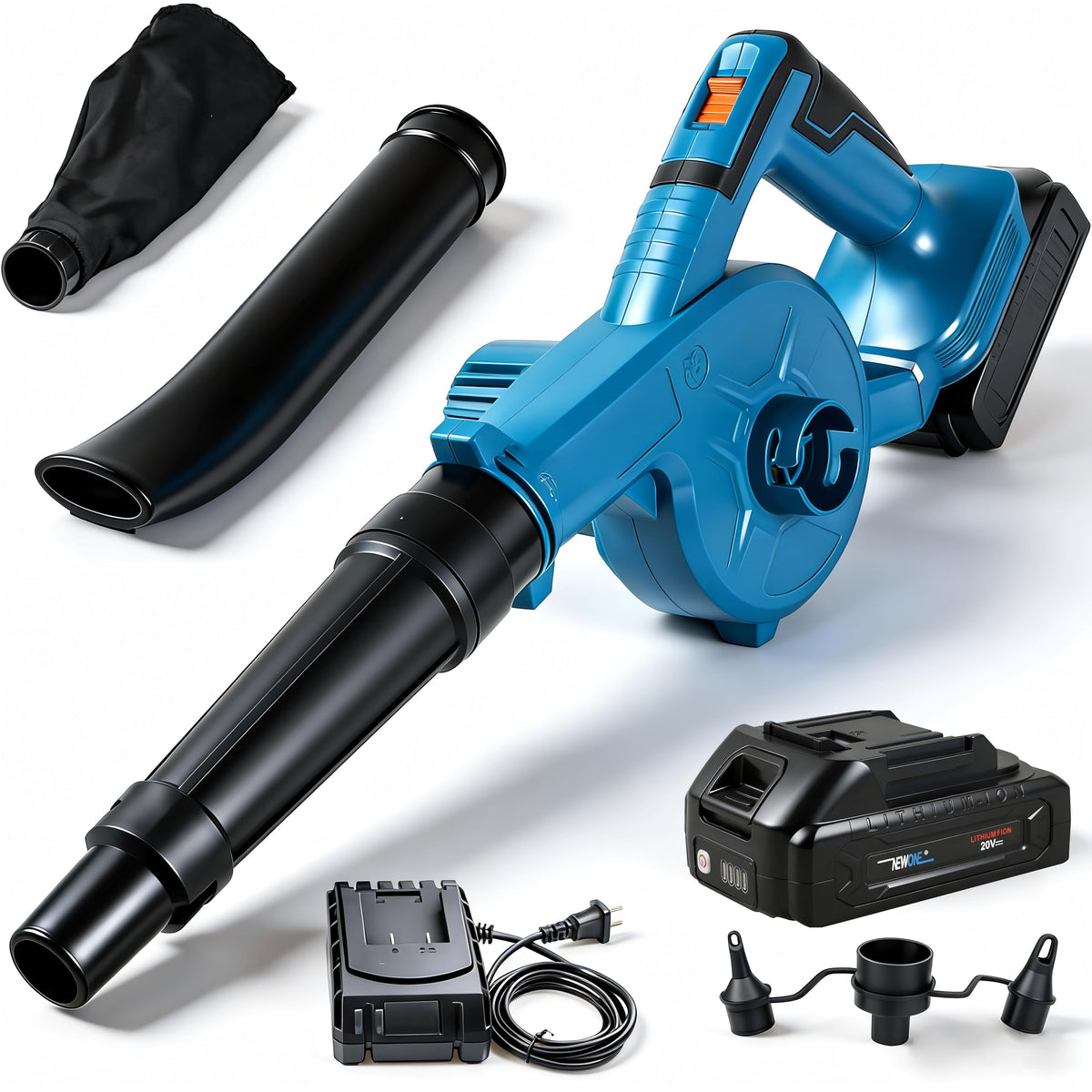 NEWONE small leaf blower cordless for Makita 18V enabling quick yard cleanup
