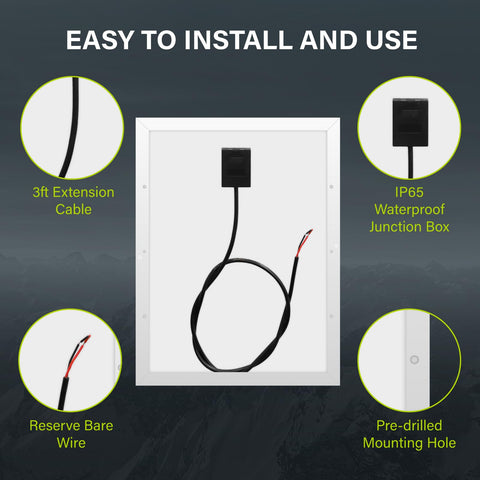 Newpowa 24V RV battery hookup with pre-attached wires.