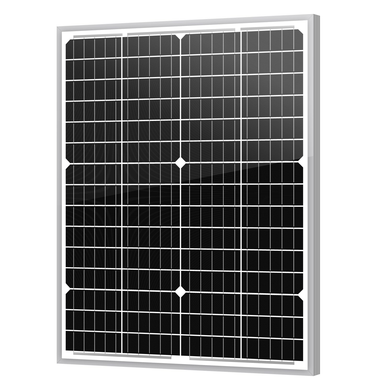 Newpowa 35W 24V panel front view for off-grid RV charging.