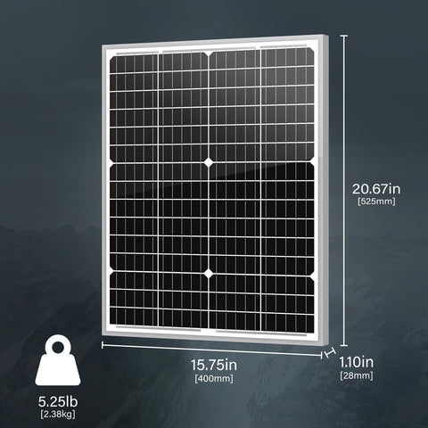 Newpowa panel side view highlighting slim profile for tight spaces.