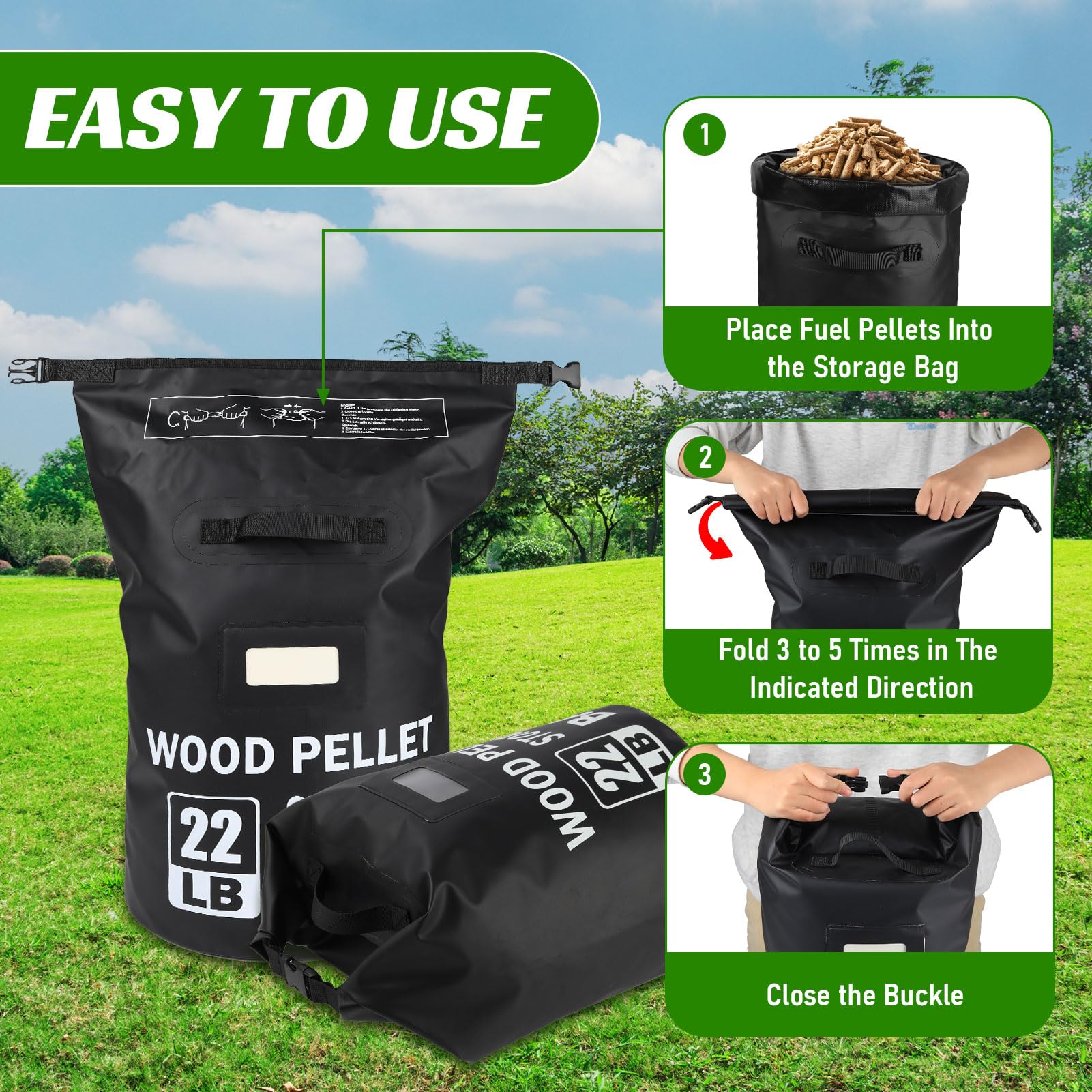 NewShot bag highlights 10 inch diameter and 23.5 inch height