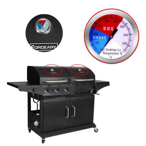 NEWSTART BBQ thermometer gauge 2-pack shown for multiple grills