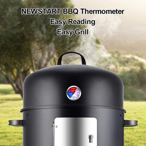 NEWSTART BBQ thermometer gauge wing nut and screw thread for easy mounting