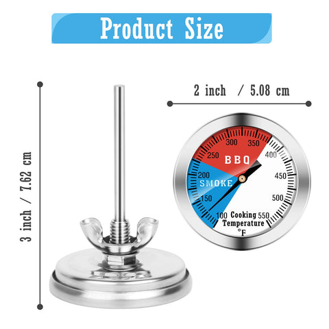 NEWSTART BBQ Thermometer mounting hardware enables quick, secure grill installation.