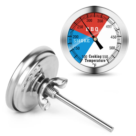 NEWSTART BBQ Thermometer 100–550°F range supports low-and-slow and high-heat cooking.