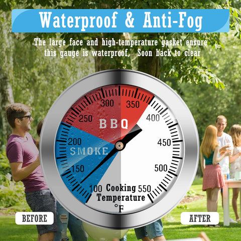 NEWSTART BBQ Thermometer waterproof panel resists fogging for reliable outdoor readings.