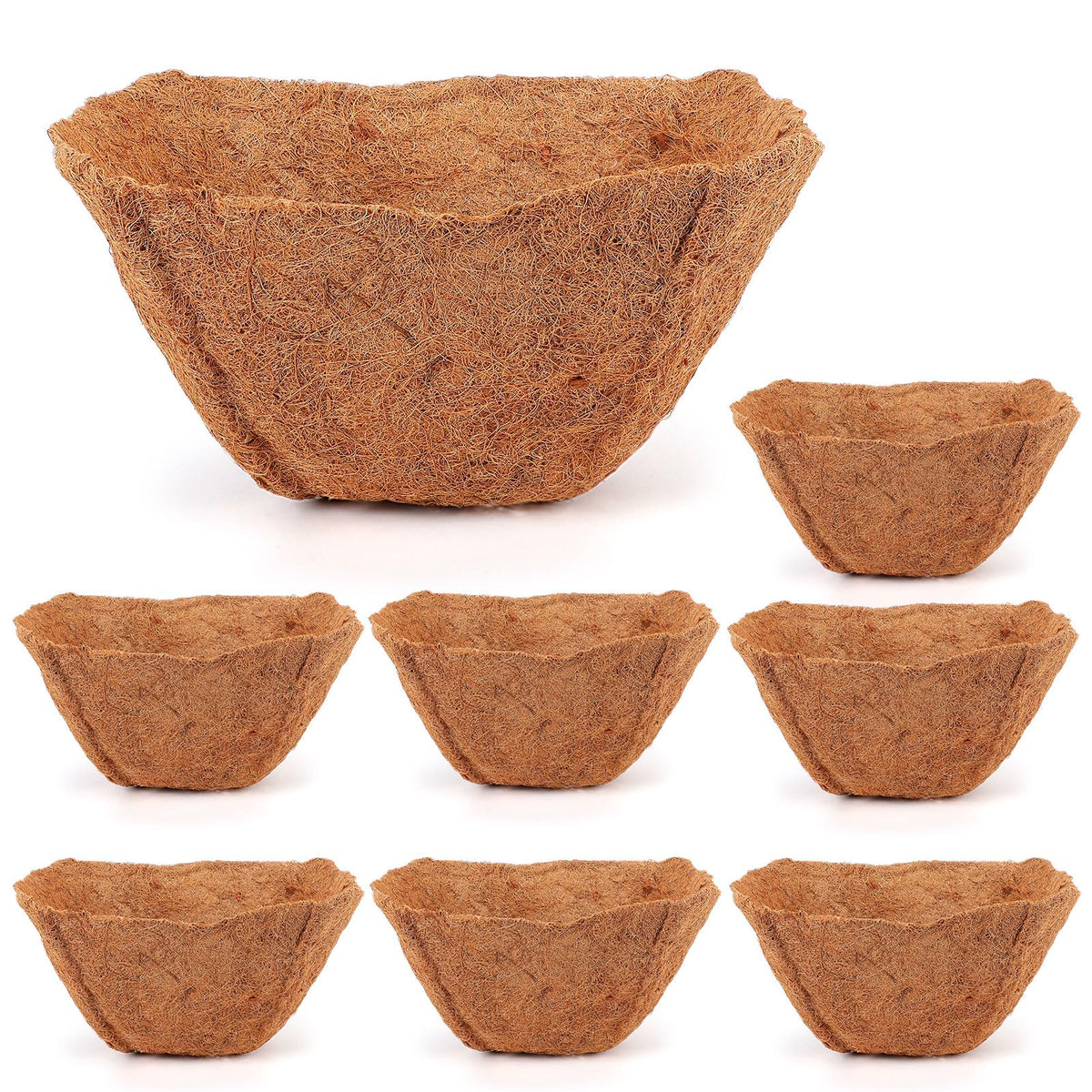 Newtay coir liner square 14in basket provides a natural, sturdy base for planters.