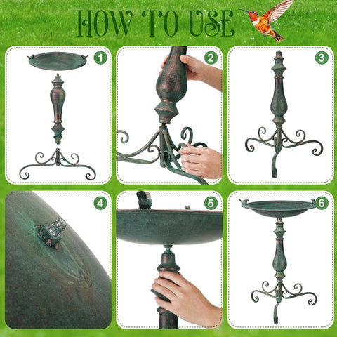 Newtay dual-use birdbath and flower pot setup offers seasonal display options.