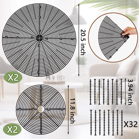 Newtay small pot grid cover fitting a compact indoor pot