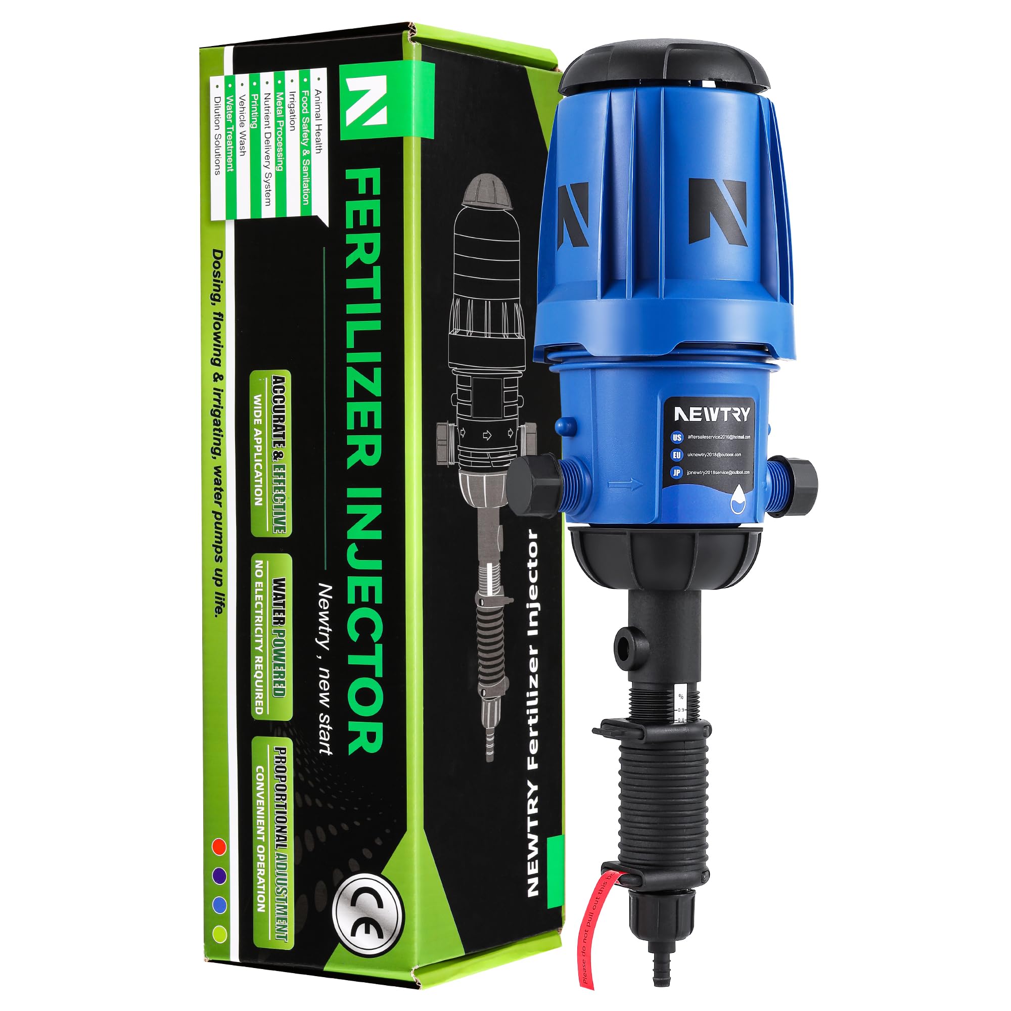 Newtry Fertilizer Injector dosing knob enables precise irrigation nutrients