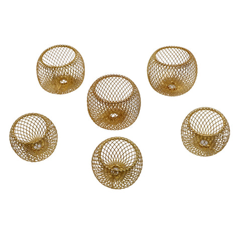 Newwe gold air plant holders ideal for centerpieces at weddings or events.