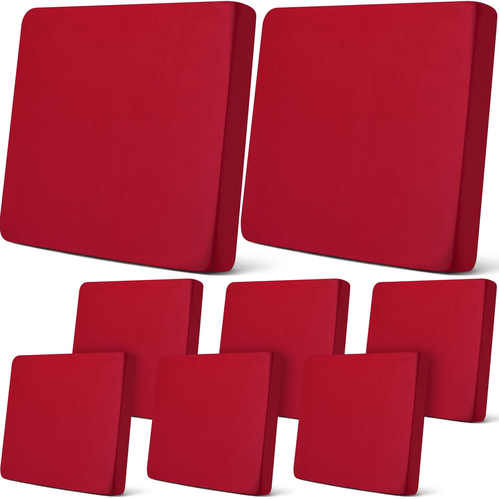 Newwiee 8pc stretch patio cushion covers fit snugly on outdoor cushions
