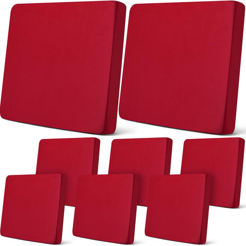 Newwiee 8pc stretch patio cushion covers fit snugly on outdoor cushions