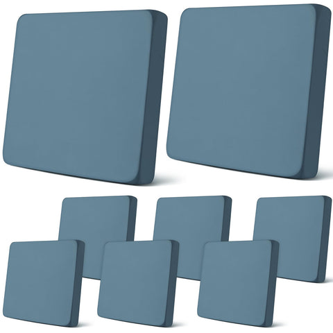 Newwiee 8Pcs patio cushion covers on a chair, stretch fit.