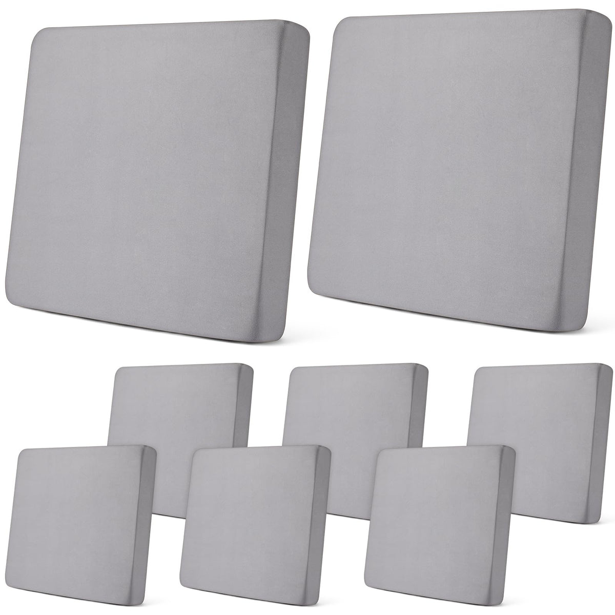 Newwiee 8Pcs stretch patio cushion covers neatly fit cushions to refresh outdoor furniture
