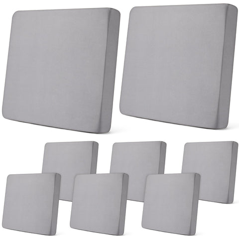 Newwiee 8Pcs stretch patio cushion covers neatly fit cushions to refresh outdoor furniture