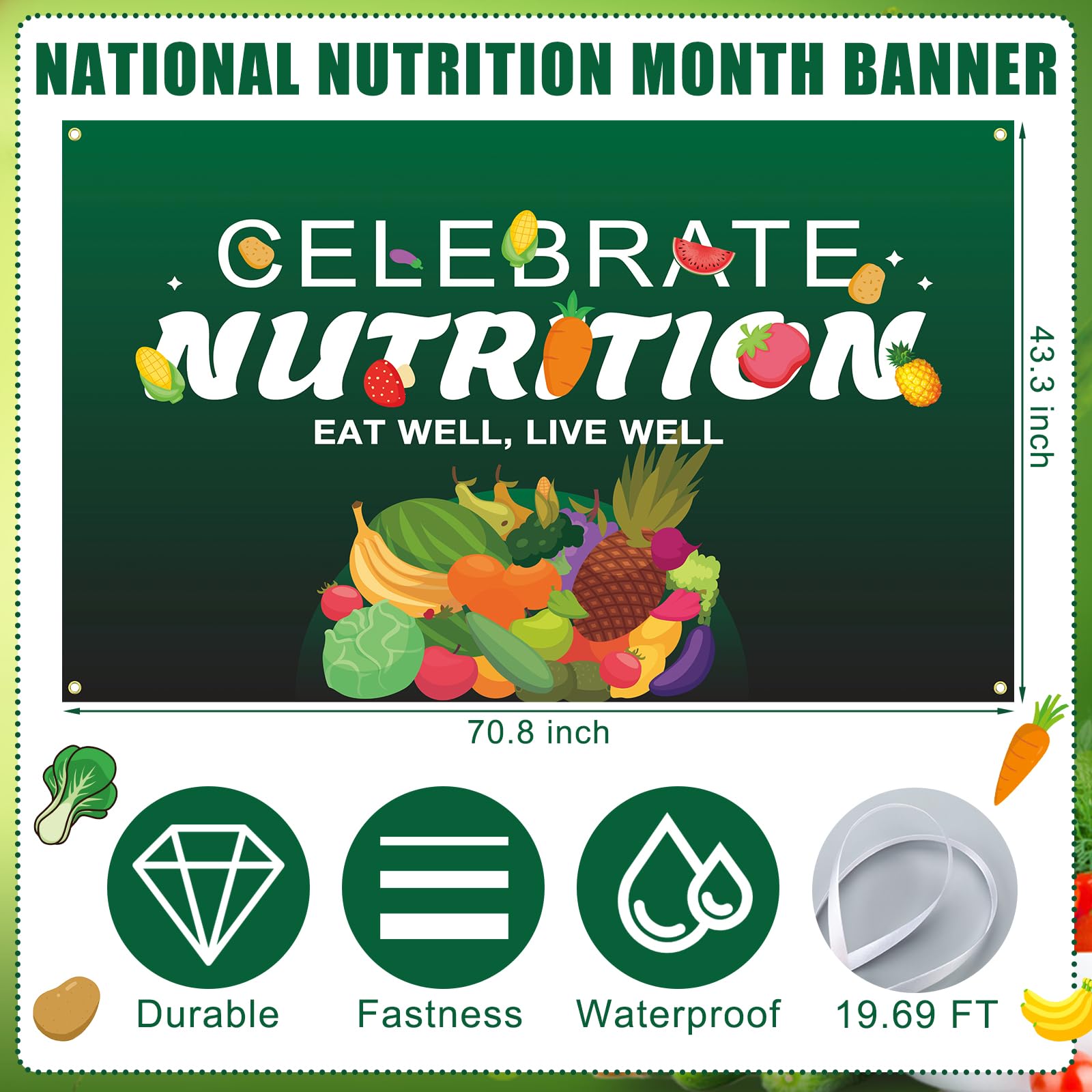 Newwiee banner with hanging rope for easy indoor or outdoor installation