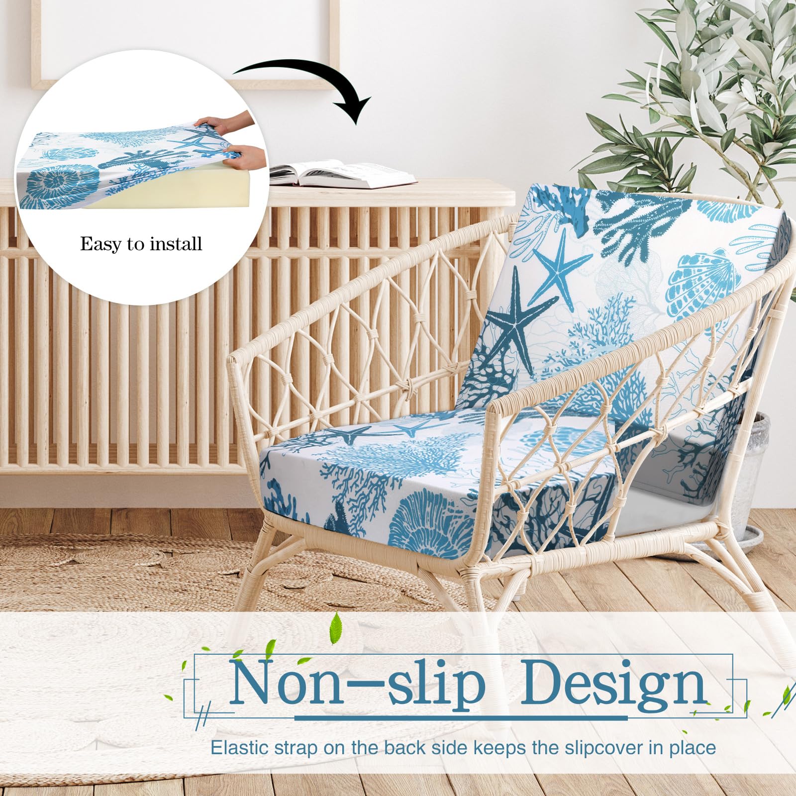 Newwiee elastic cushion covers fit most cushions and shapes for versatility