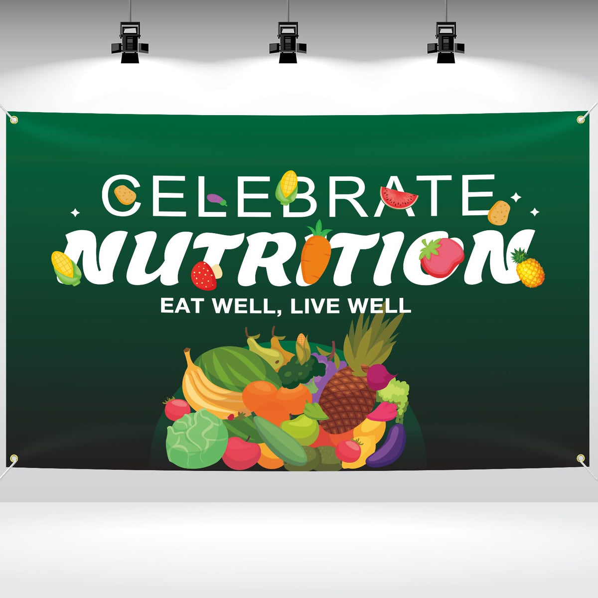Newwiee National Nutrition Month background as a bright educational backdrop for events