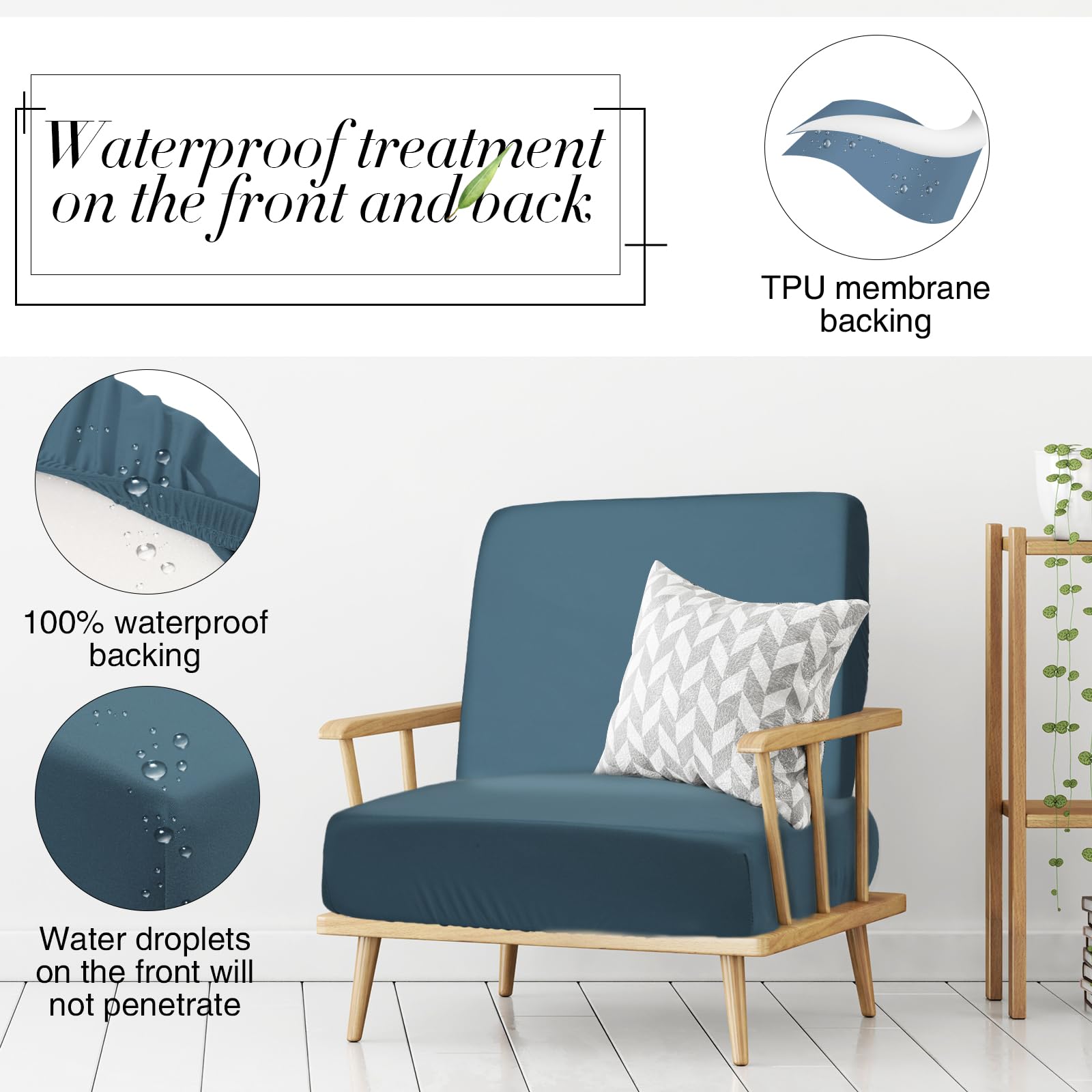 Newwiee outdoor protection for dining chairs, keeps surfaces clean.