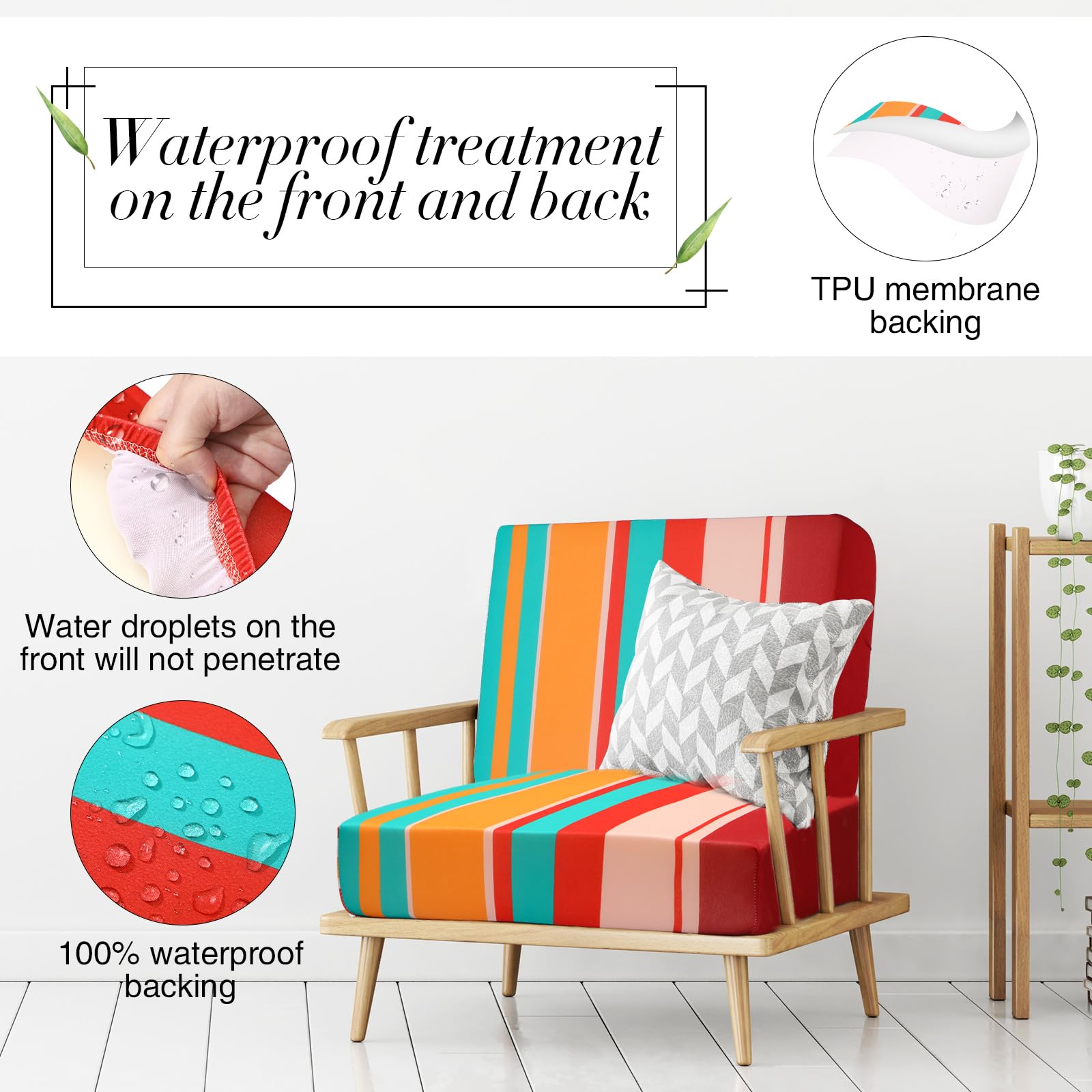 Newwiee spandex-polyester cushion cover is durable and fade-resistant for daily use.