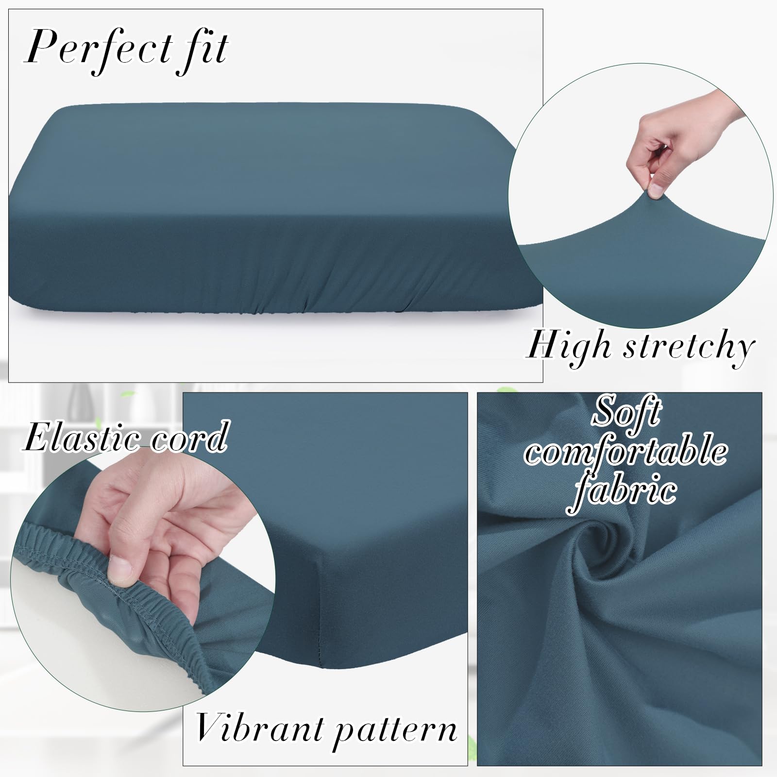 Newwiee waterproof gray-blue cushion cover protecting outdoor cushions from spills.