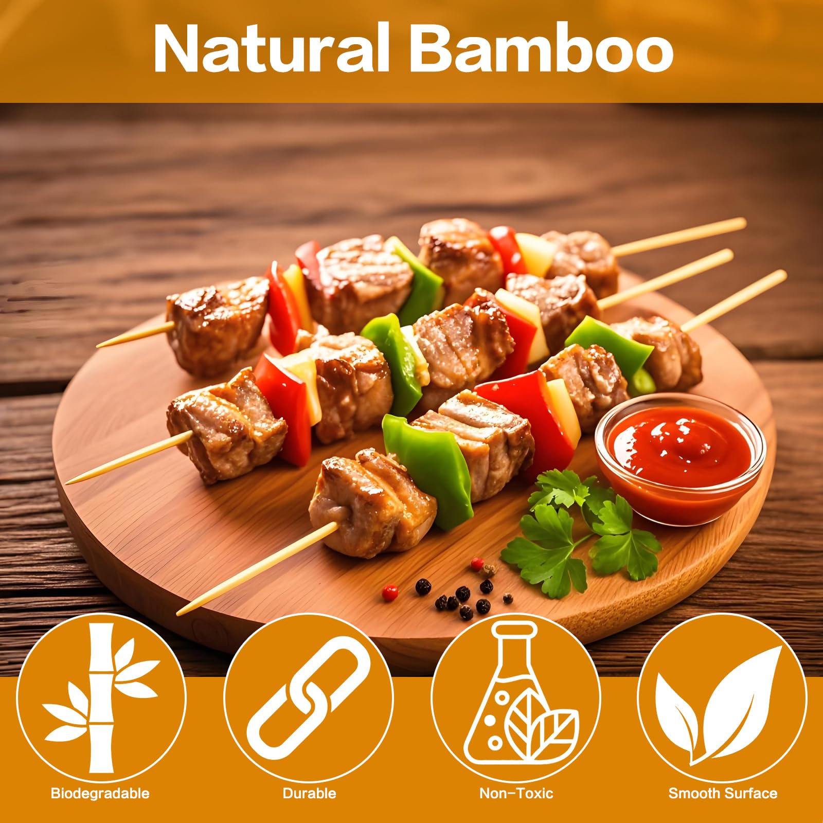 Nexboraque skewers ideal for party appetizers and catering events.