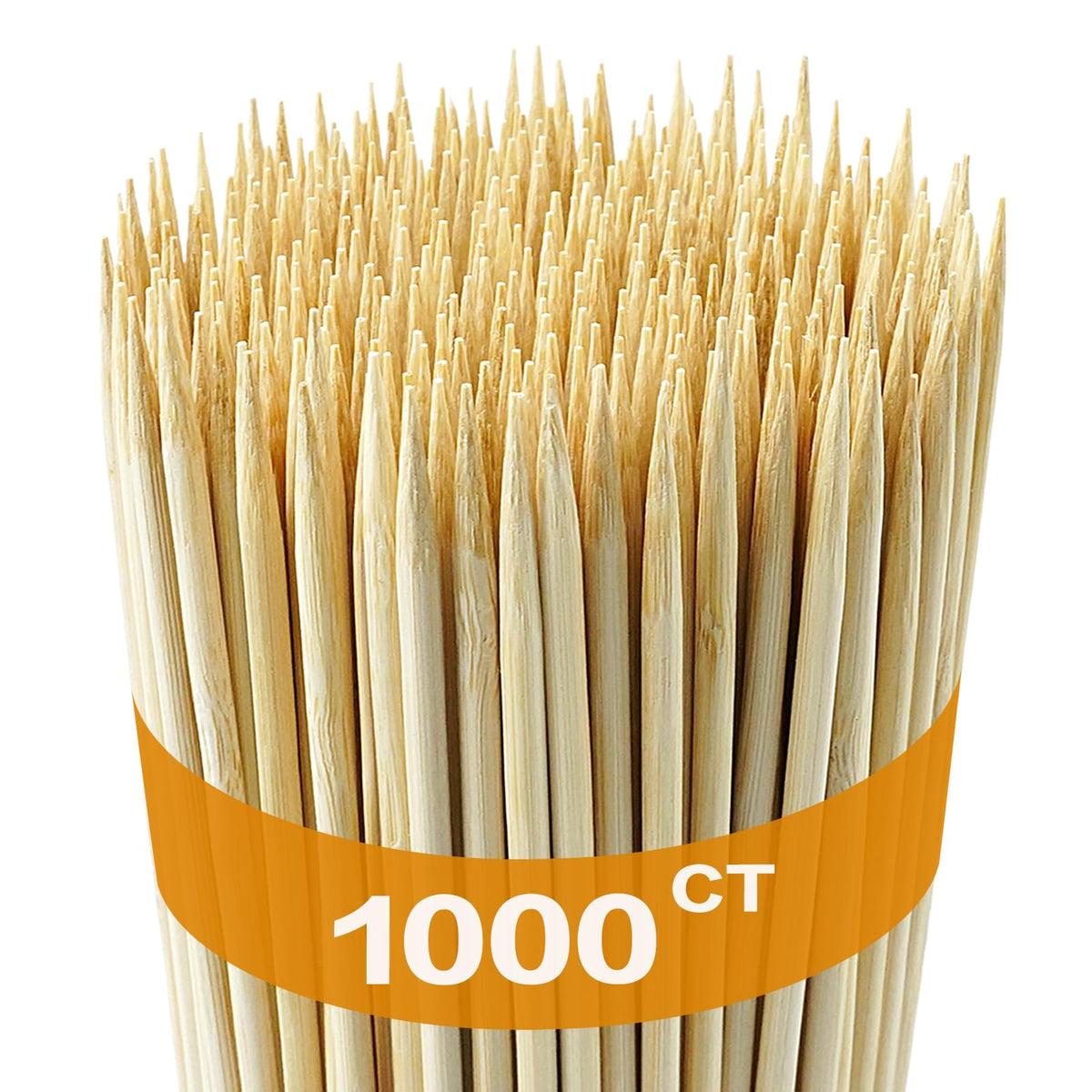 Nexboraque 12-inch bamboo skewers with a natural finish for grilling and appetizers.