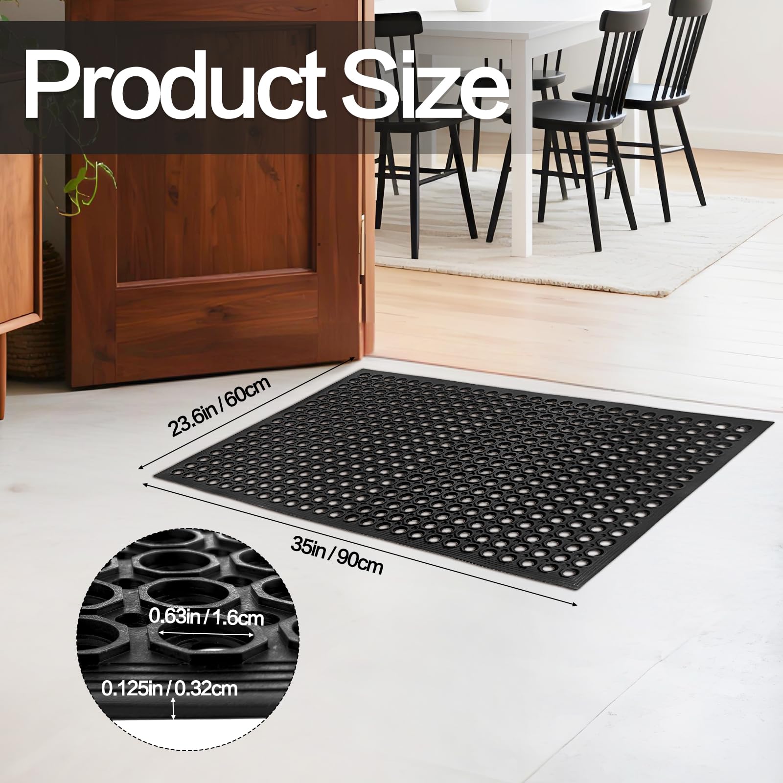 Nexboraque drainage holes help keep entryways dry and safe.