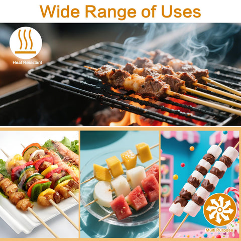 Nexboraque bamboo skewers for kebabs and appetizers at home or events.