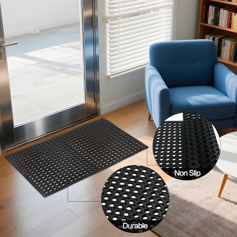 Nexboraque outdoor indoor rubber mat showcases durable weather resistance