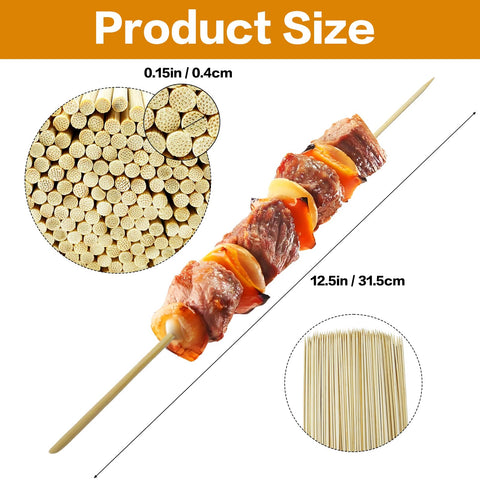 Nexboraque smooth-tip kebab skewers for safe piercing and even cooking.