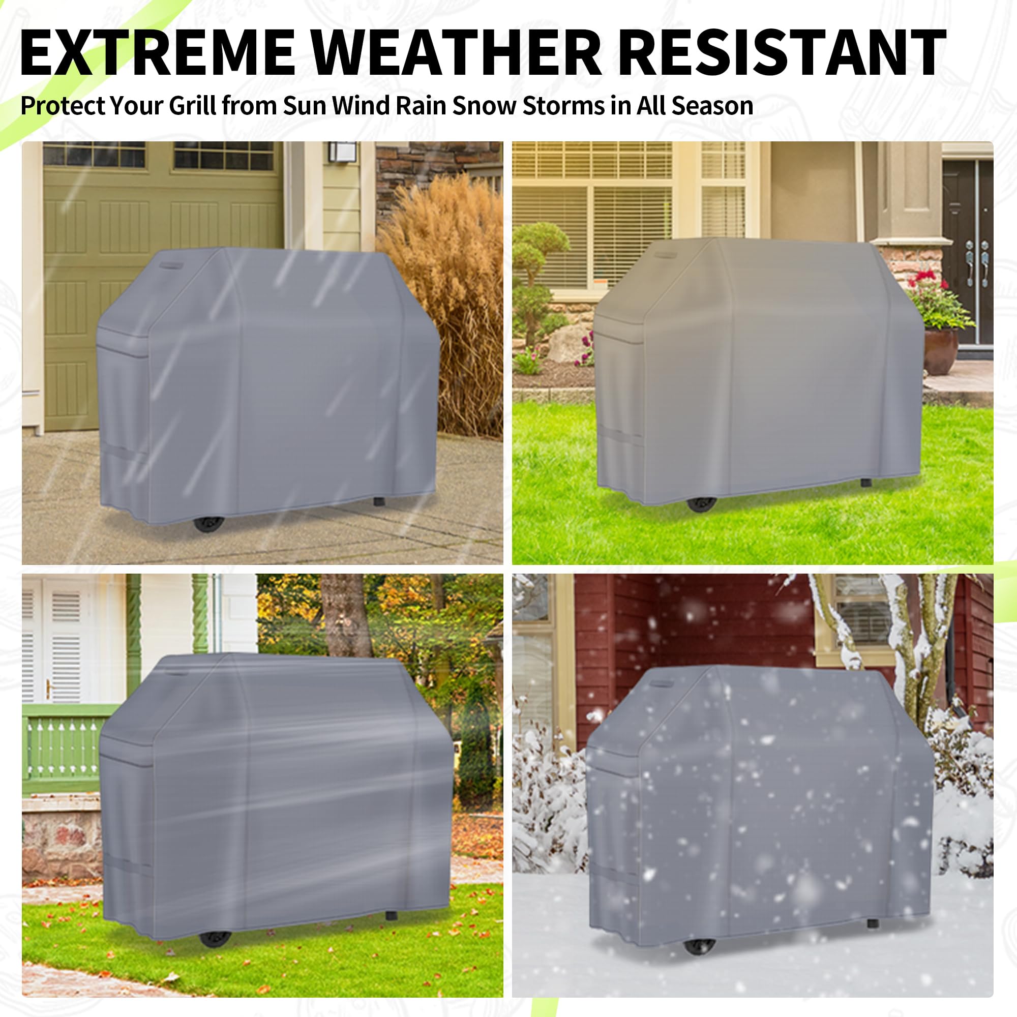 NEXCOVER air vent detail maintains dryness around the grill
