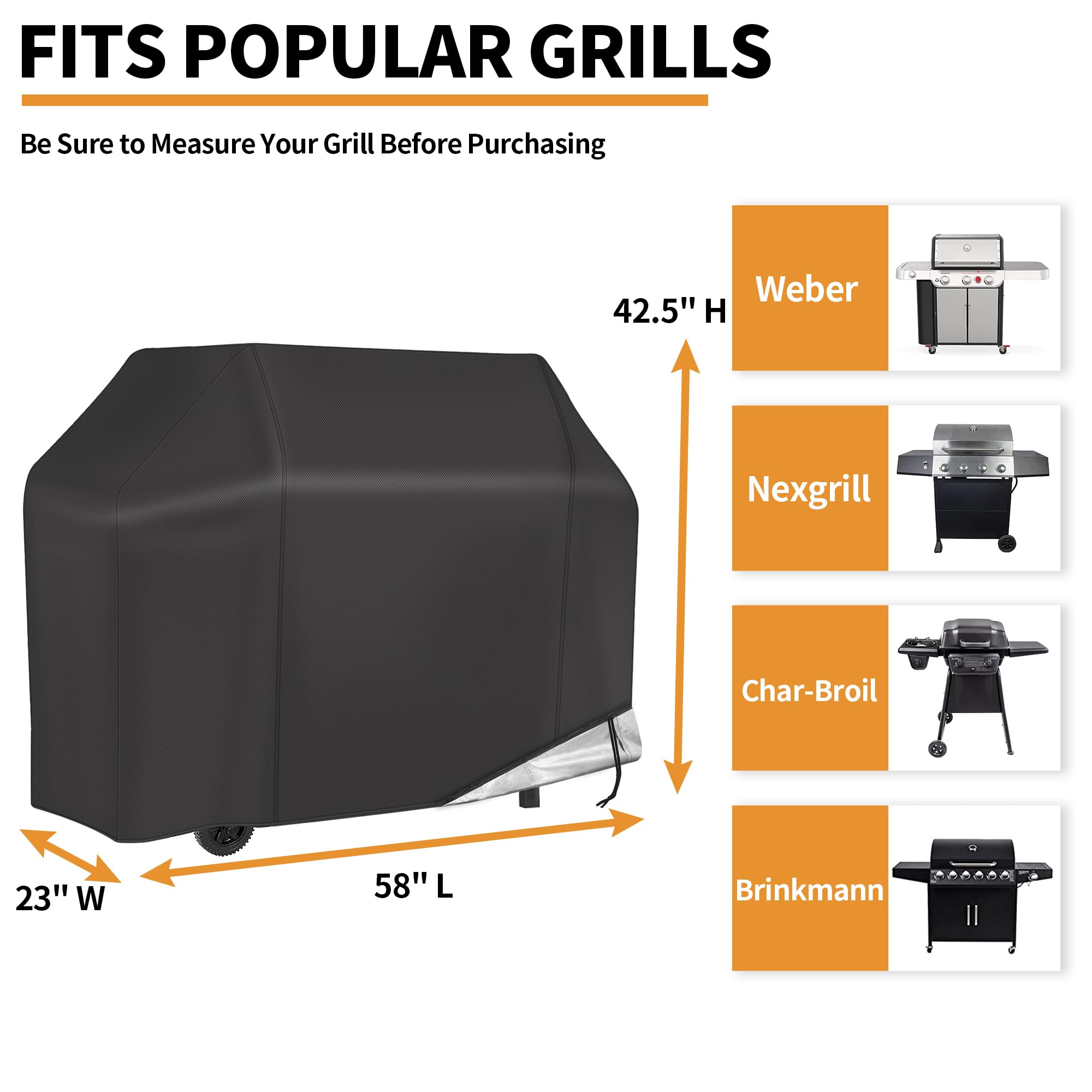 NEXCOVER fade-resistant grill cover preserves color and finish on sunny days