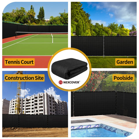 Included straps simplify installation of the NEXCOVER screen.