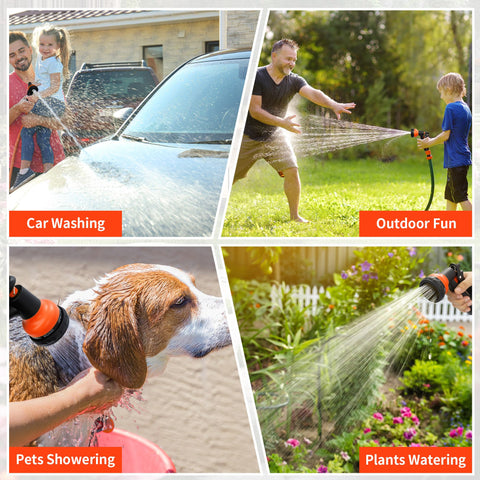 NEXCOVER garden hose nozzle center pattern wide coverage for lawns and beds