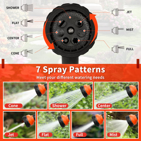 NEXCOVER garden hose nozzle mist pattern gentle watering of delicate pots