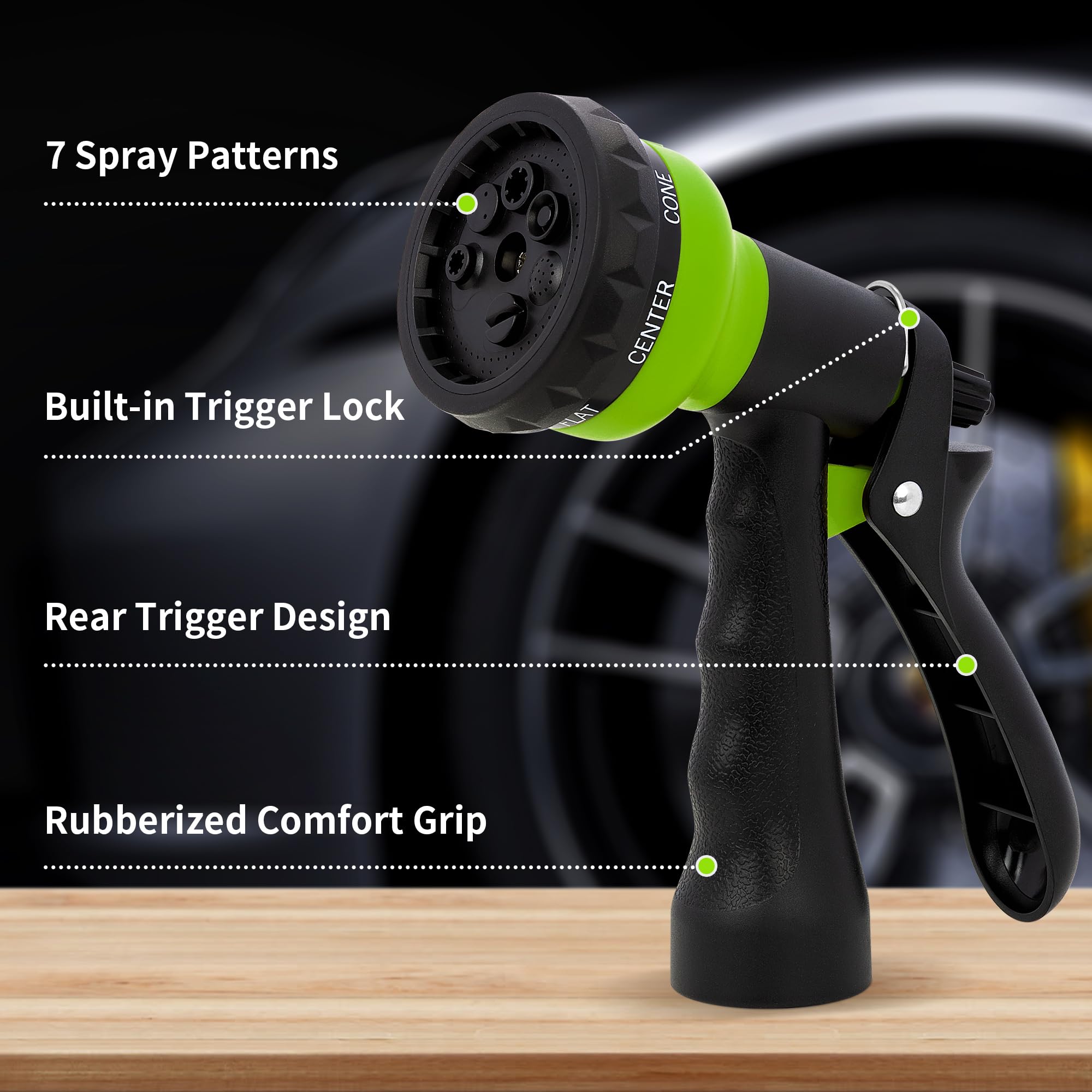NEXCOVER garden hose nozzle shower spray enables gentle plant care and even irrigation