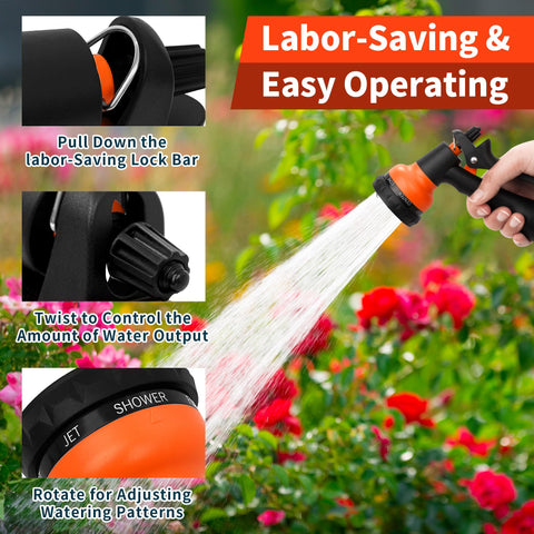 NEXCOVER garden hose nozzle soaker pattern deep irrigation for soil soaking